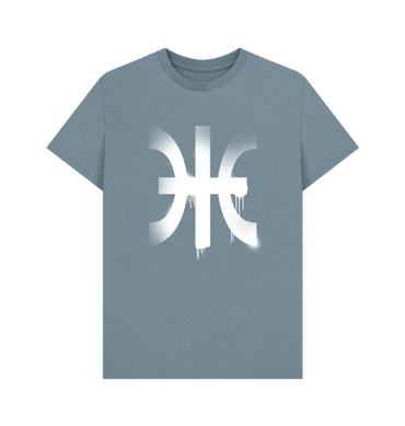 Stone Blue Harlequins Graffiti Insignia T Shirt