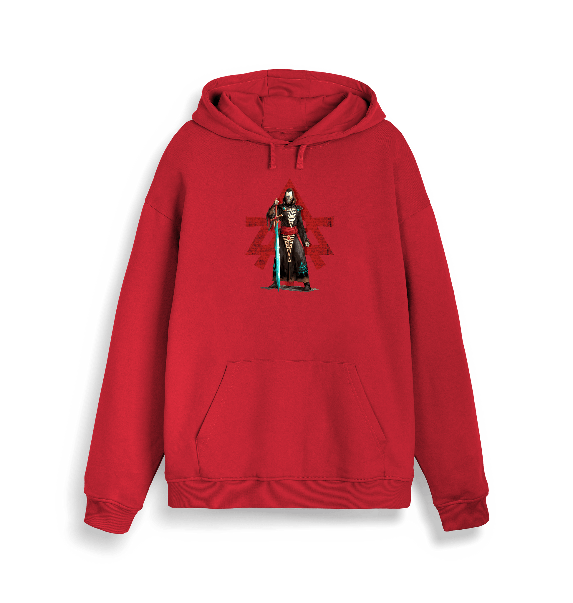 Red Printed Sweater Front