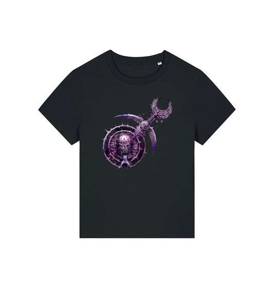 Black Printed T-shirt Front