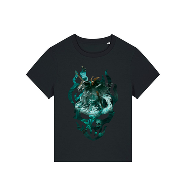 Black Printed T-shirt Front