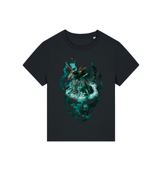 Black Printed T-shirt Front