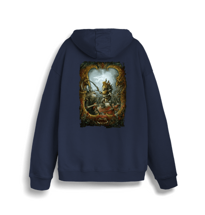 French Navy Printed Sweater Back