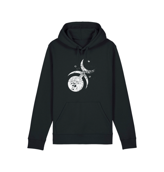 Black Printed Hoody Front