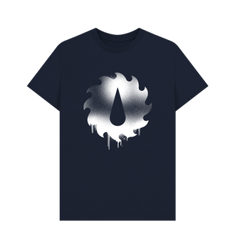 Navy Blue Flesh Tearers Graffiti Insignia T Shirt