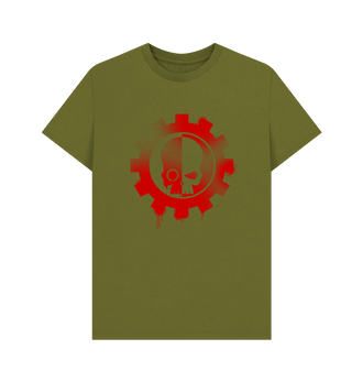 Moss Green Adeptus Mechanicus Graffiti Insignia T Shirt