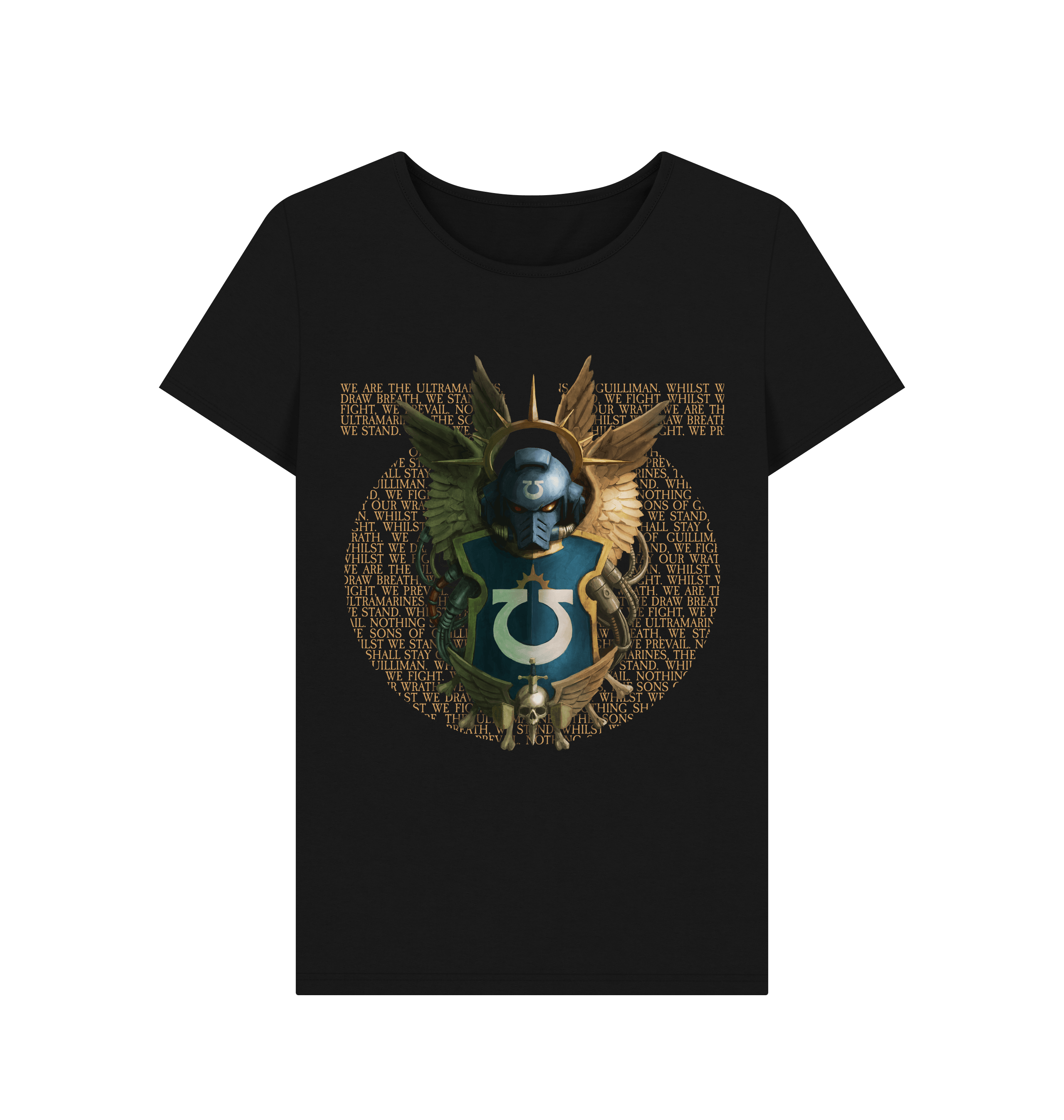 Black Ultramarines Litanies Fitted T Shirt