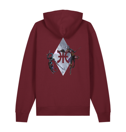 Burgundy Printed Sweater Back