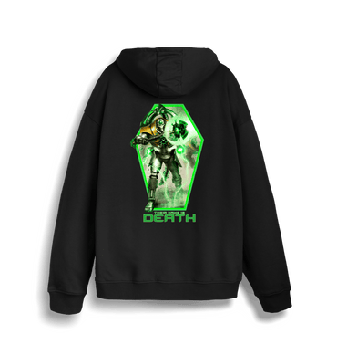 Black Printed Sweater Back