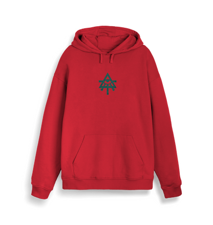 Red Printed Sweater Front