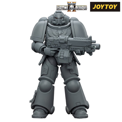JoyToy Warhammer 40,000: Space Marine 2, Space Marines Intercessor, Armouring Hall Edition (1/18 Scale) & T Shirt Bundle (USA)