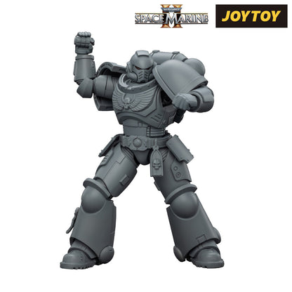 JoyToy Warhammer 40,000: Space Marine 2, Space Marines Intercessor, Armouring Hall Edition (1/18 Scale) & T Shirt Bundle (USA)