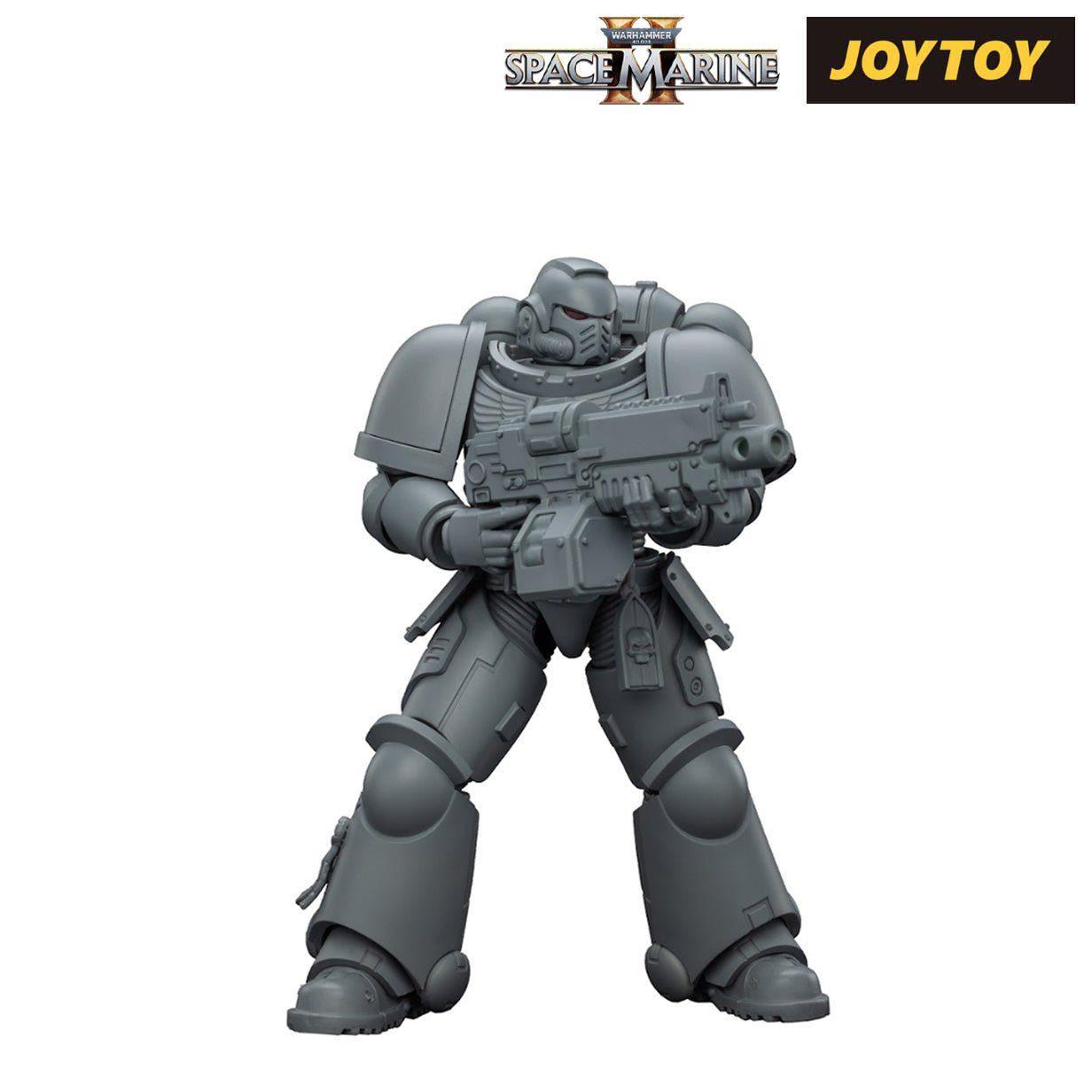JoyToy Warhammer 40,000: Space Marine 2, Space Marines Intercessor, Armouring Hall Edition (1/18 Scale) & T Shirt Bundle (USA)