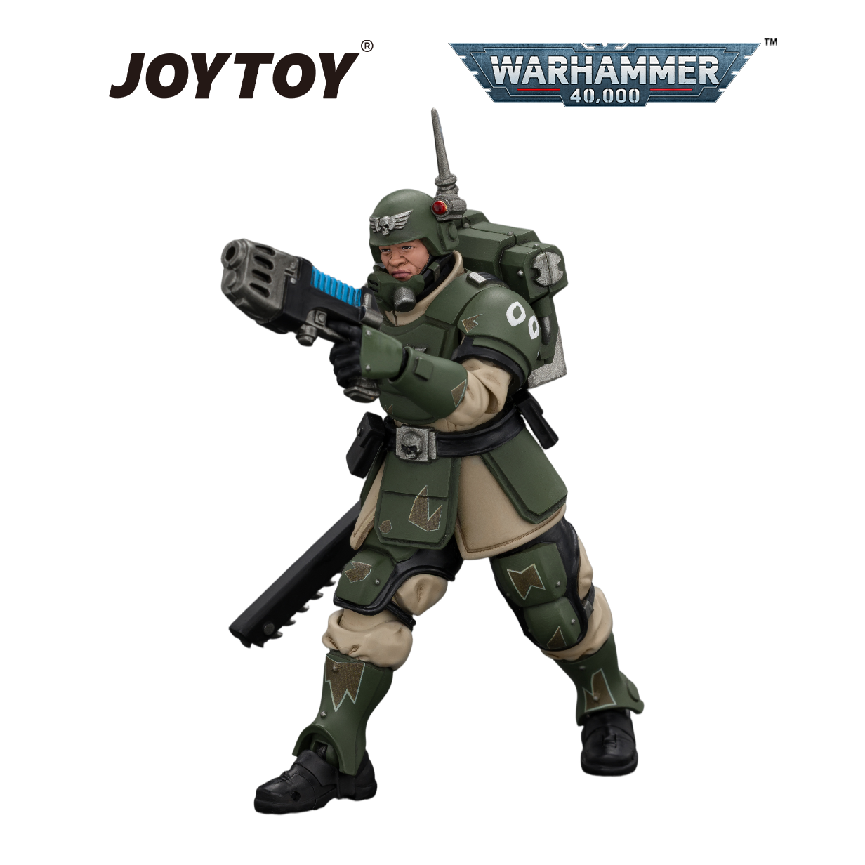JOYTOY Warhammer 40,000 - Astra Militarum Kasrkin 1 with Chainsword and Plasma Pistol  (1/18 Scale) Preorder