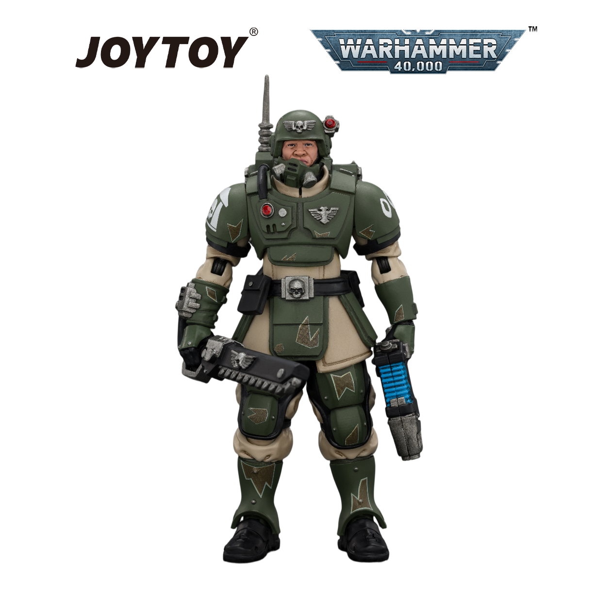 JOYTOY Warhammer 40,000 - Astra Militarum Kasrkin 1 with Chainsword and Plasma Pistol  (1/18 Scale) Preorder