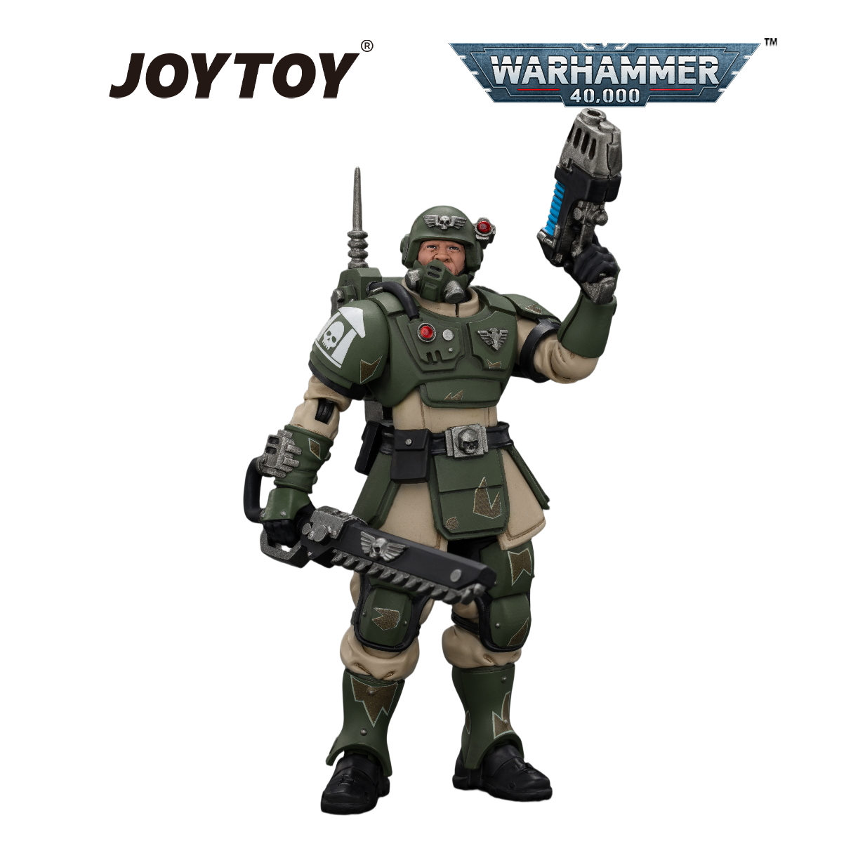 JOYTOY Warhammer 40,000 - Astra Militarum Kasrkin 1 with Chainsword and Plasma Pistol  (1/18 Scale) Preorder