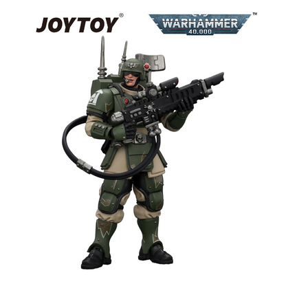JOYTOY Warhammer 40,000 - Astra Militarum Kasrkin 3 with Hot-shot Lasgun and Vox-caster (1/18 Scale) Preorder