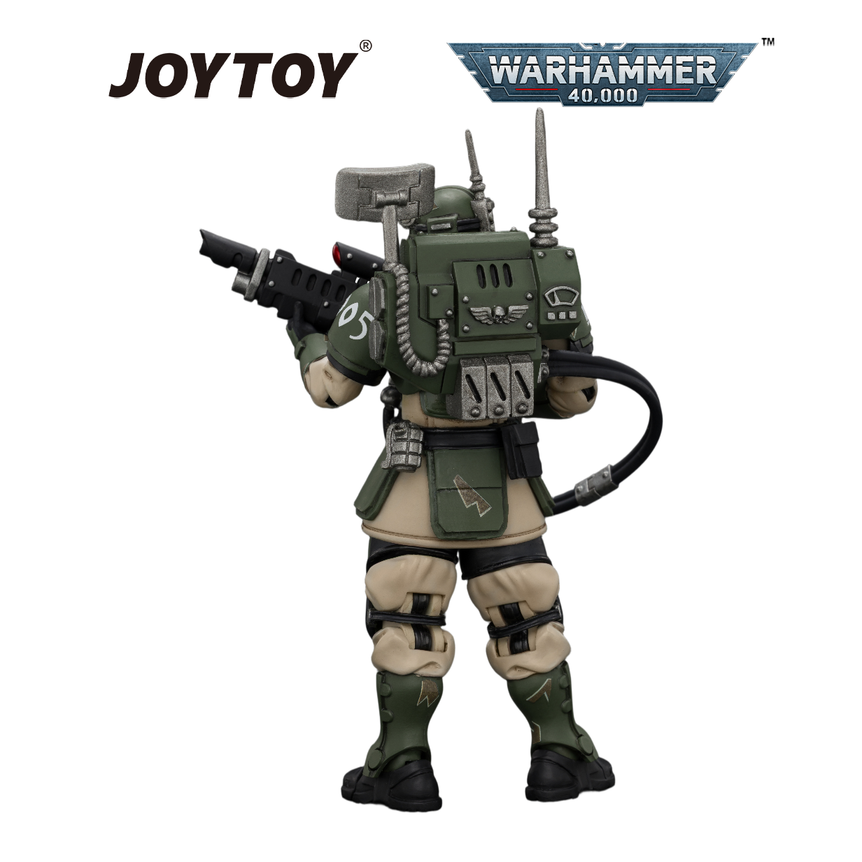 JOYTOY Warhammer 40,000 - Astra Militarum Kasrkin 3 with Hot-shot Lasgun and Vox-caster (1/18 Scale) Preorder