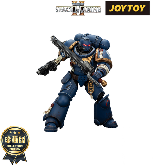 JoyToy Warhammer 40,000: Space Marine 2 Action Figure - Ultramarines, Brother Chairon - Collector’s Edition (1/18 Scale)