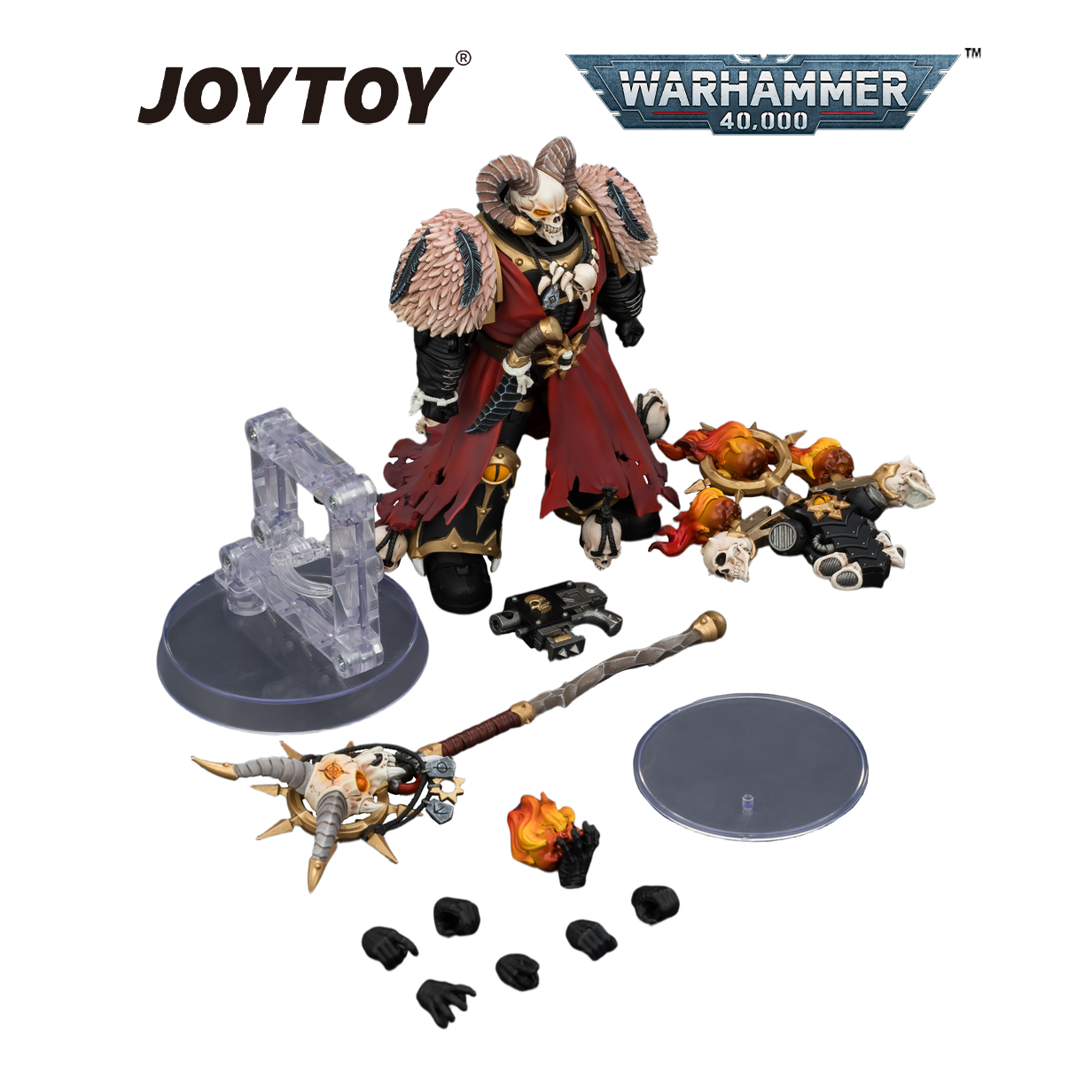 JOYTOY Warhammer 40,000 - Black Legion, Master of Possession with Staff of Possession and Bolt Pistol (1/18 Scale) Preorder