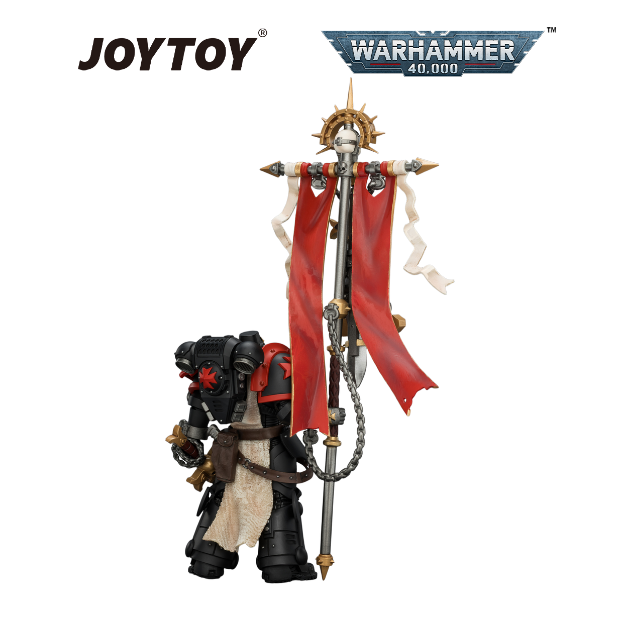 JOYTOY Warhammer 40,000 - Black Templars, Crusader Ancient with Power Sword and Bolt Pistol (1/18 Scale) Preorder