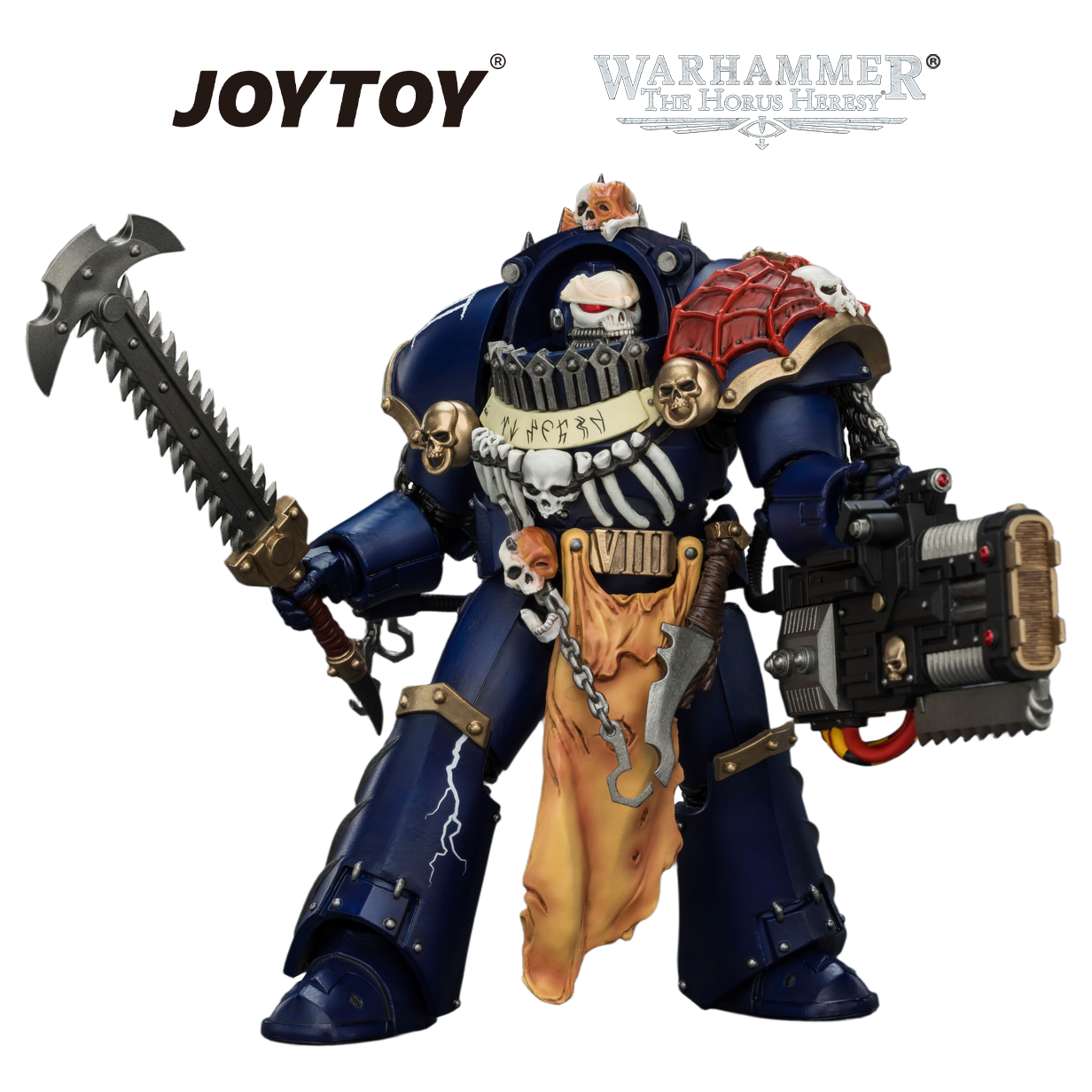 JOYTOY Warhammer The Horus Heresy - Night Lords, Contekar Terminator 1 with Chainblade & Volkite Cavitor (1/18 Scale) Preorder