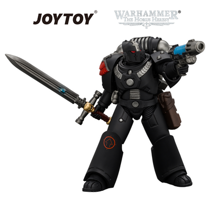 JOYTOY Warhammer The Horus Heresy - Dark Angels, MKVI Tactical Sergeant  with Power Sword and Plasma Pistol (1/18 Scale) Preorder