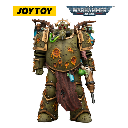 JOYTOY Warhammer 40,000 - Death Guard, Biologus Putrifier with Injector Pistol and Hyper Blight Grenades (1/18 Scale)