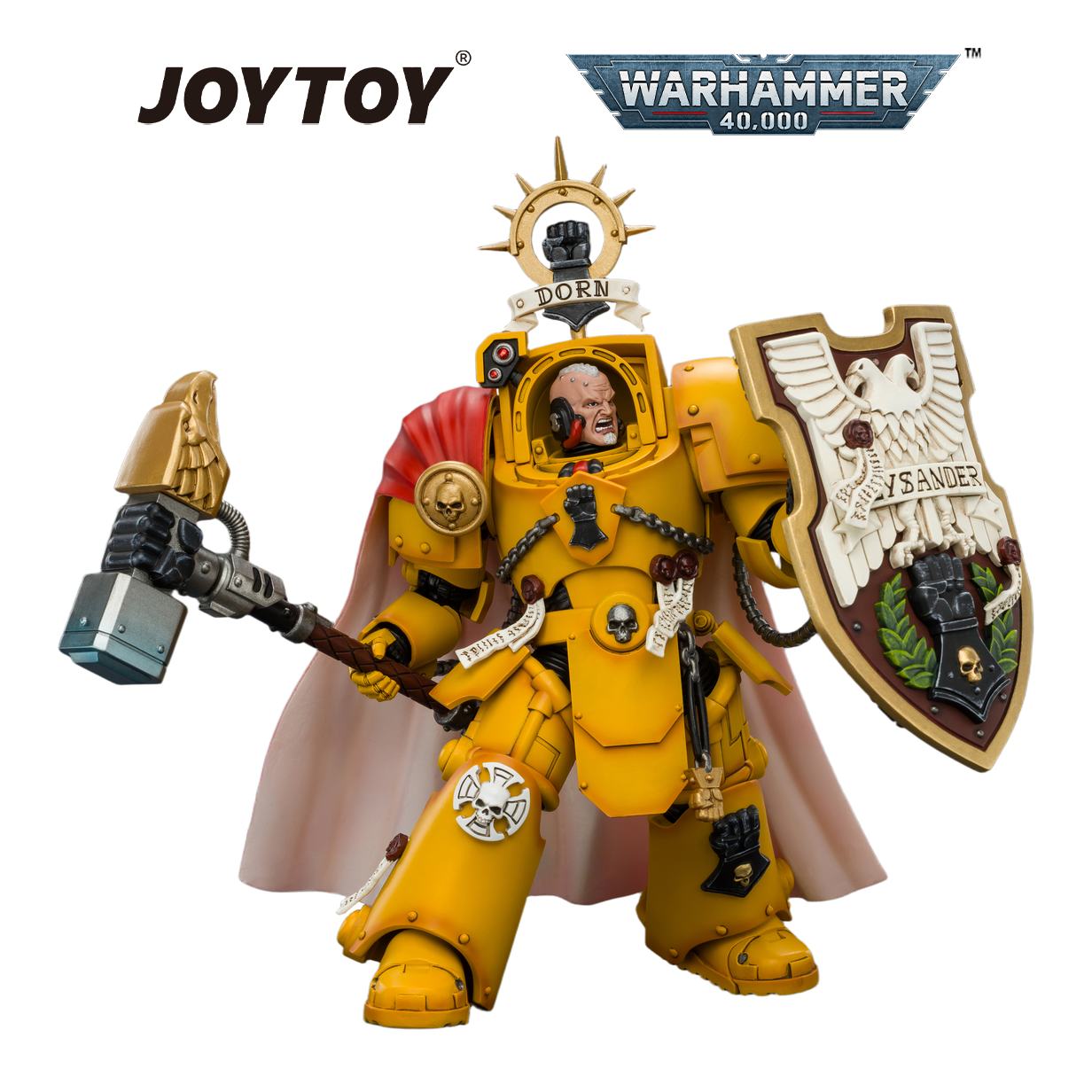JOYTOY Warhammer 40,000 - Imperial Fists, Darnath Lysander with Thunder Hammer and Storm Shield (1/18 Scale) Preorder