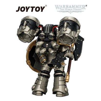 JOYTOY Warhammer The Horus Heresy - Iron Warriors, MkII Assault Legionary 1 with Bolt Pistol, Chain Axe & Combat Shield (1/18 Scale) Preorder
