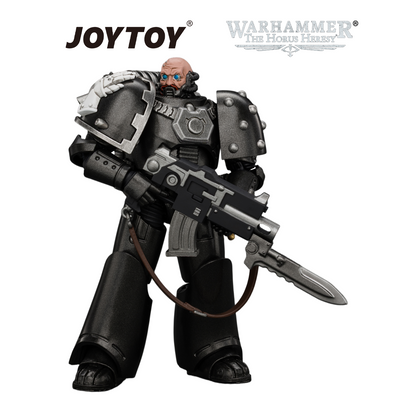 JOYTOY Warhammer The Horus Heresy - Iron Hands, MKVI Tactical Sergeant (1/18 Scale) Preorder USA