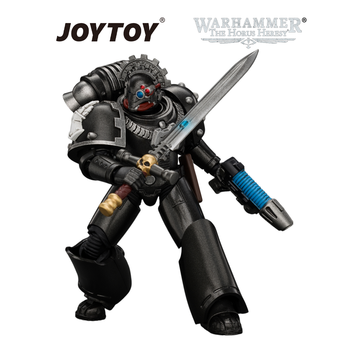 JOYTOY Warhammer The Horus Heresy - Iron Hands, MKVI Tactical Sergeant (1/18 Scale) Preorder USA