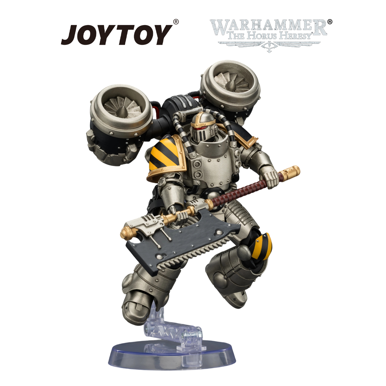 JOYTOY Warhammer The Horus Heresy - Iron Warriors, MkII Assault Legionary 2 with Bolt Pistol & Heavy Chain Axe (1/18 Scale) Preorder