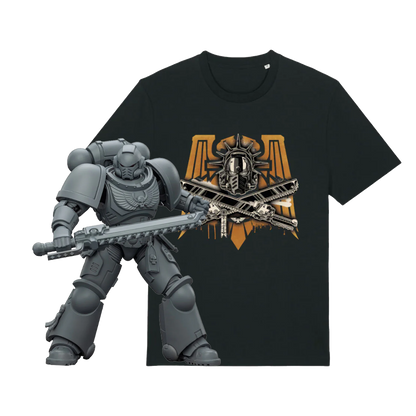 JoyToy Warhammer 40,000: Space Marine 2, Space Marines Intercessor, Armouring Hall Edition (1/18 Scale) & T Shirt Bundle (USA)