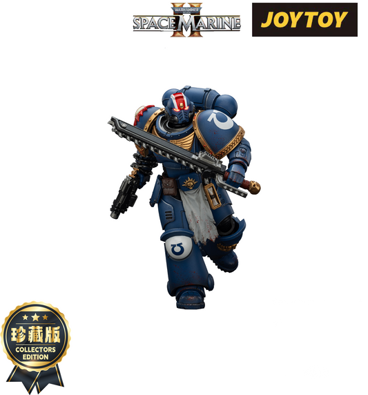 JoyToy Warhammer 40,000: Space Marine 2 Action Figure - Ultramarines, Lieutenant Titus - Collector’s Edition (1/18 Scale) Preorder