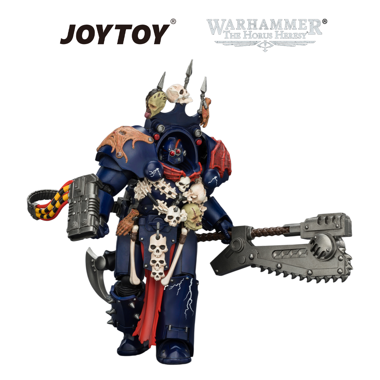 JOYTOY Warhammer The Horus Heresy - Night Lords, Legion Praetor in Tartaros Terminator Armour with Volkite Charger, Headsman’s Axe & Trophies of Judgement (1/18 Scale)