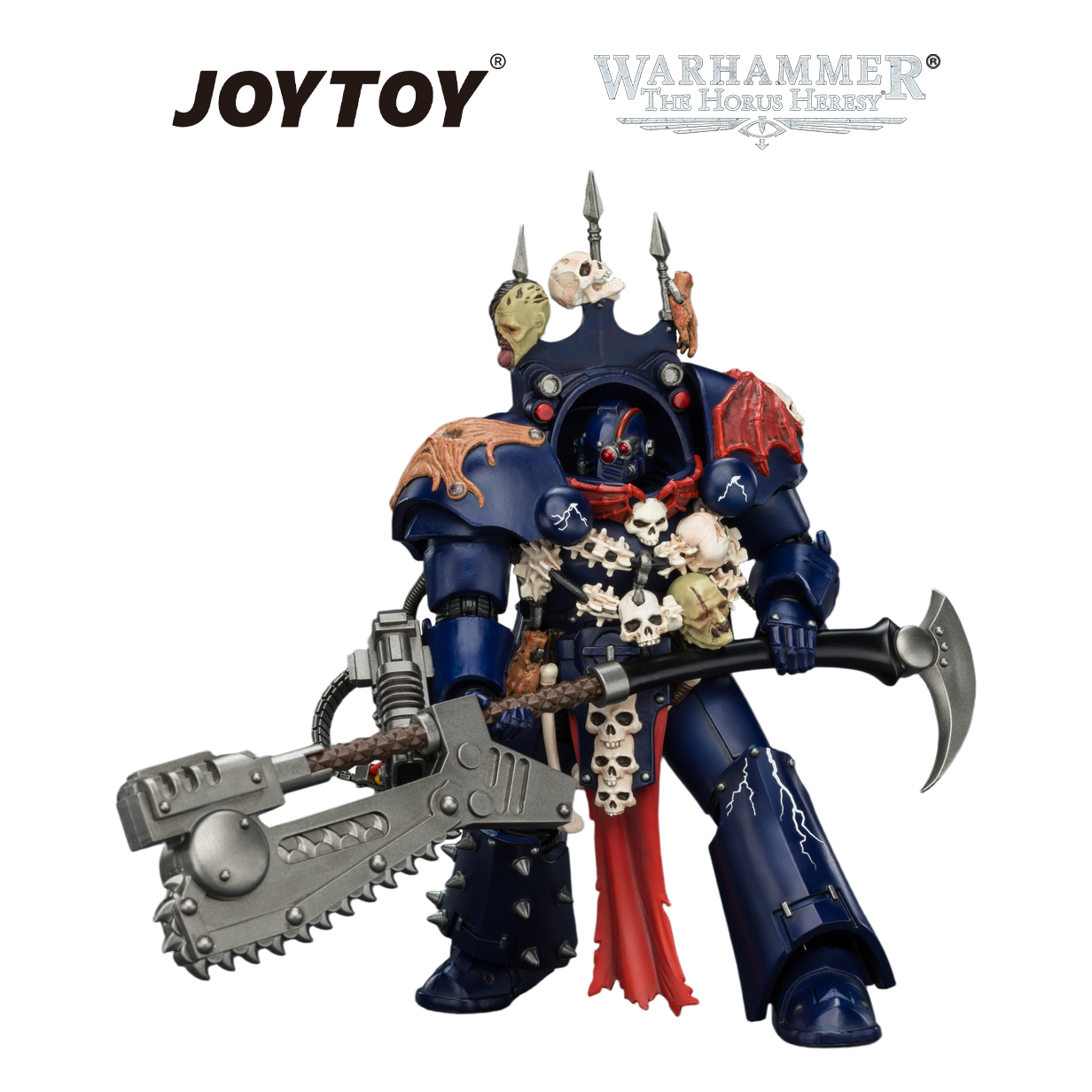 JOYTOY Warhammer The Horus Heresy - Night Lords, Legion Praetor in Tartaros Terminator Armour with Volkite Charger, Headsman’s Axe & Trophies of Judgement (1/18 Scale)