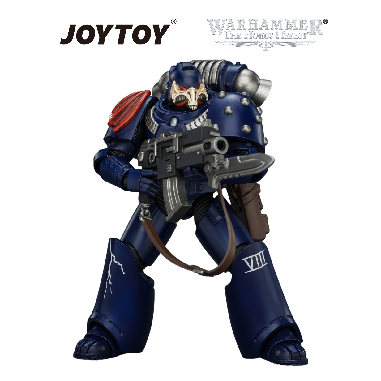 JOYTOY Warhammer The Horus Heresy - Night Lords, MKVI Tactical Legionary with Bolter, Plasma Pistol, Bolt Pistol & Power Sword (1/18 Scale)