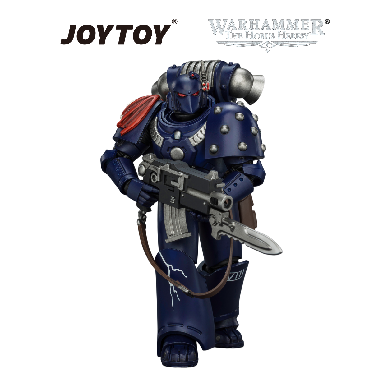 JOYTOY Warhammer The Horus Heresy - Night Lords, MKVI Tactical Legionary with Bolter, Plasma Pistol, Bolt Pistol & Power Sword (1/18 Scale)