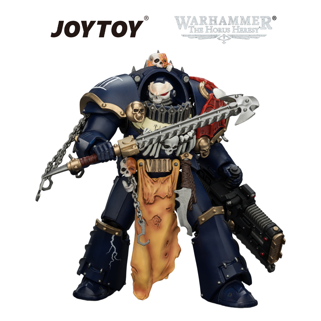 JOYTOY Warhammer The Horus Heresy - Night Lords, Contekar Terminator 1 with Chainblade & Volkite Cavitor (1/18 Scale) Preorder