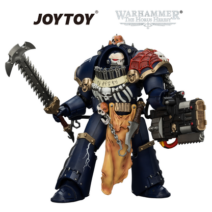 JOYTOY Warhammer The Horus Heresy - Night Lords, Contekar Terminator 1 with Chainblade & Volkite Cavitor (1/18 Scale) Preorder