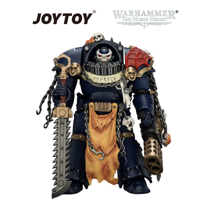 JOYTOY Warhammer The Horus Heresy - Night Lords, Contekar Terminator 2 with Chainblade & Heavy Flamer (1/18 Scale) Preorder
