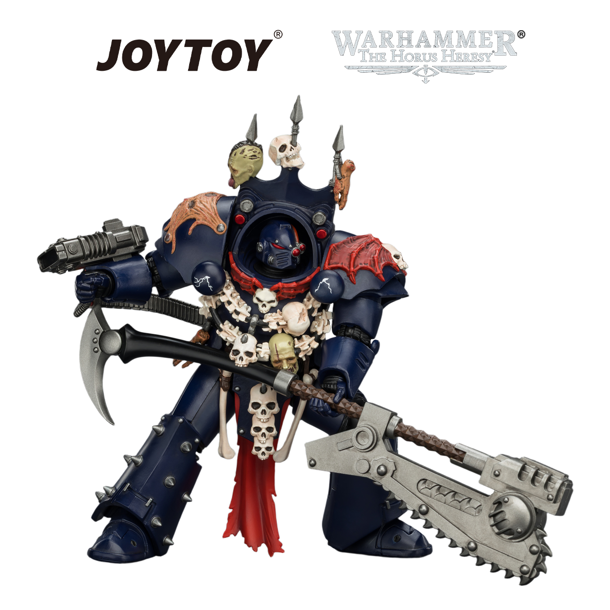 JOYTOY Warhammer The Horus Heresy - Night Lords, Legion Praetor in Tartaros Terminator Armour with Volkite Charger, Headsman’s Axe & Trophies of Judgement (1/18 Scale) Preorder