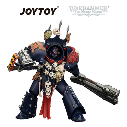 JOYTOY Warhammer The Horus Heresy - Night Lords, Legion Praetor in Tartaros Terminator Armour with Volkite Charger, Headsman’s Axe & Trophies of Judgement (1/18 Scale) Preorder