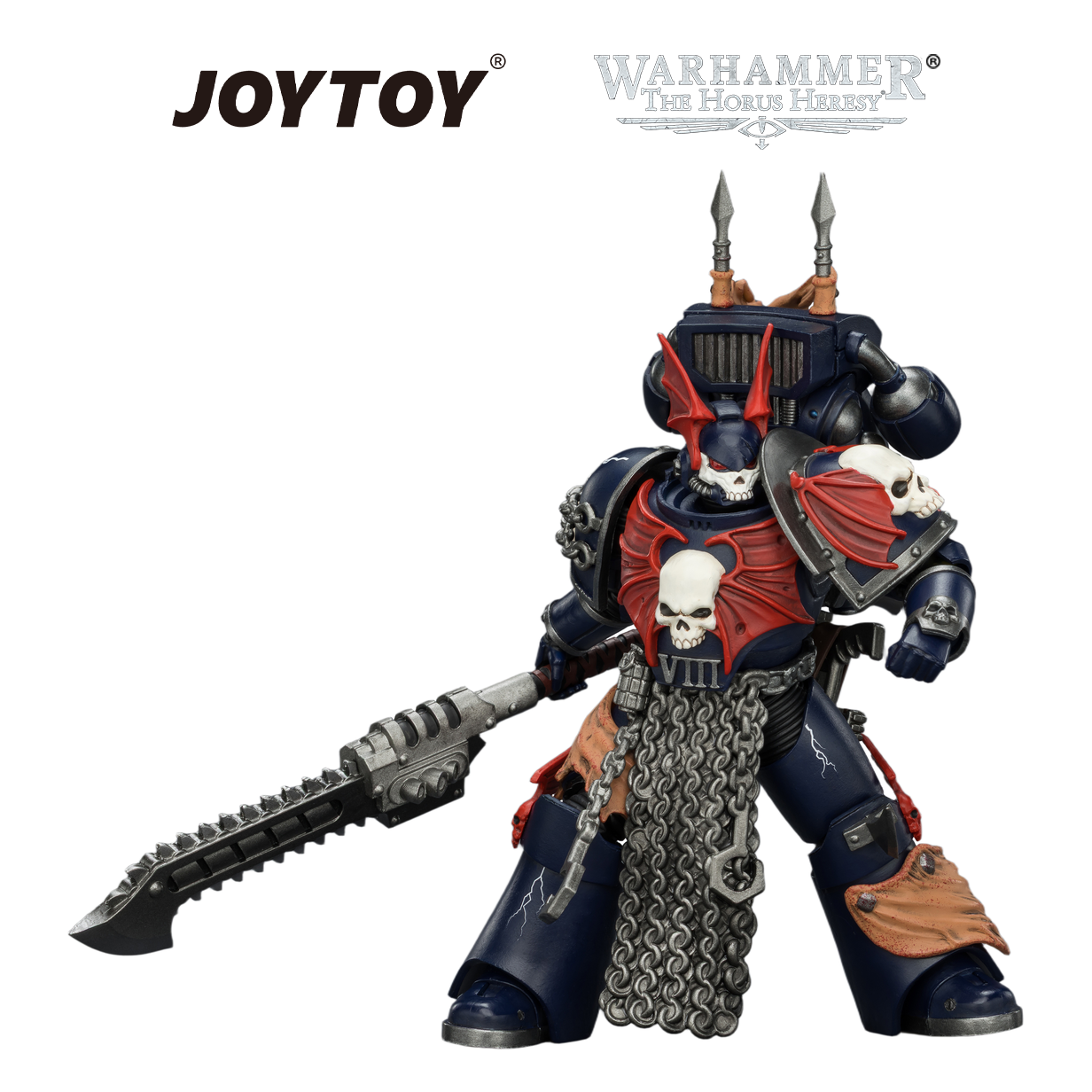 JOYTOY Warhammer The Horus Heresy - Night Lords, Legion Praetor with Jump Pack, Bolt Pistol and Chainglaive (1/18 Scale) Preorder