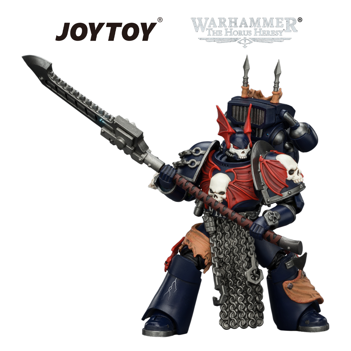 JOYTOY Warhammer The Horus Heresy - Night Lords, Legion Praetor with Jump Pack, Bolt Pistol and Chainglaive (1/18 Scale) Preorder