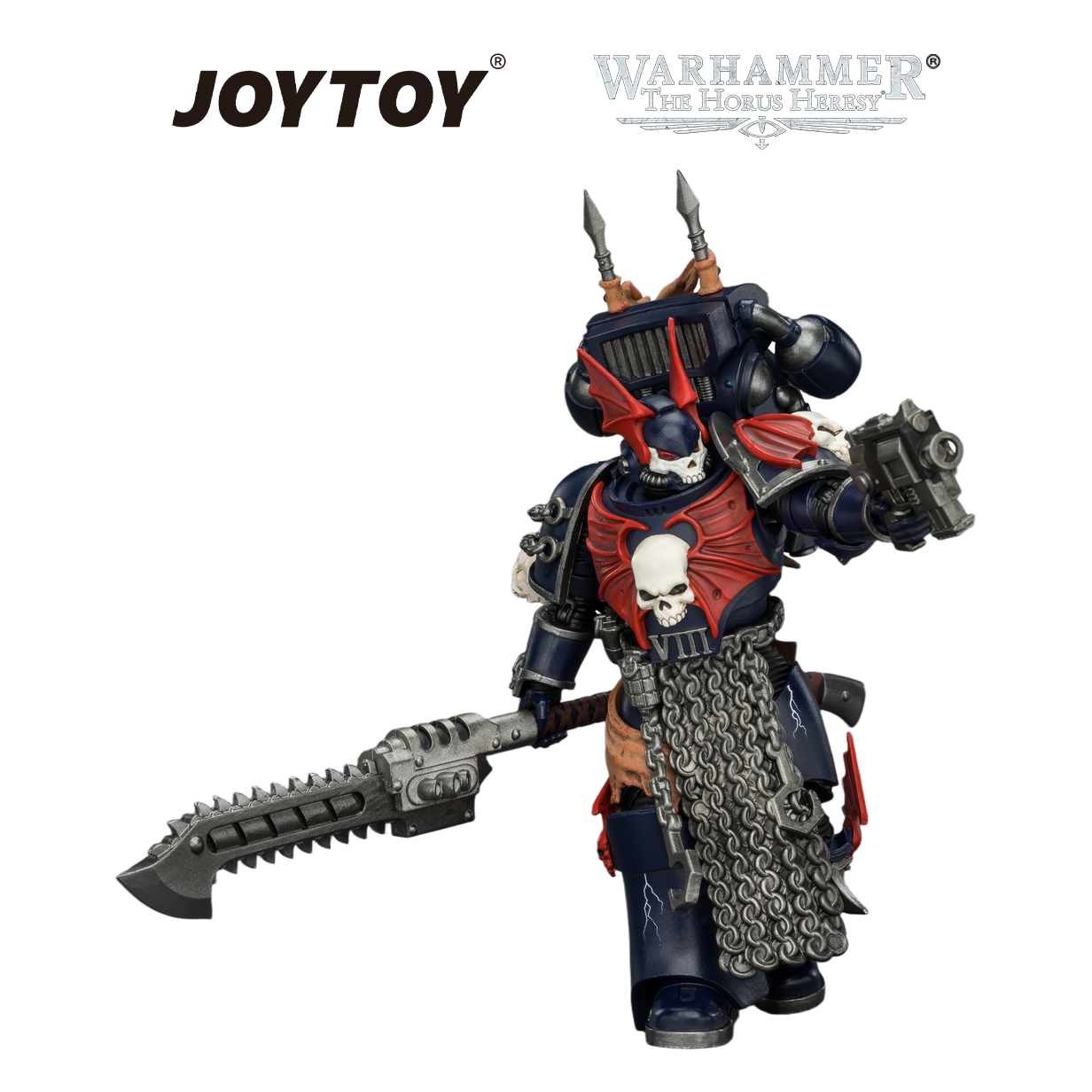 JOYTOY Warhammer The Horus Heresy - Night Lords, Legion Praetor with Jump Pack, Bolt Pistol and Chainglaive (1/18 Scale) Preorder