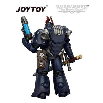 JOYTOY Warhammer The Horus Heresy - Night Lords, MKVI Tactical Legionary with Bolter, Plasma Pistol, Bolt Pistol & Power Sword (1/18 Scale) Preorder