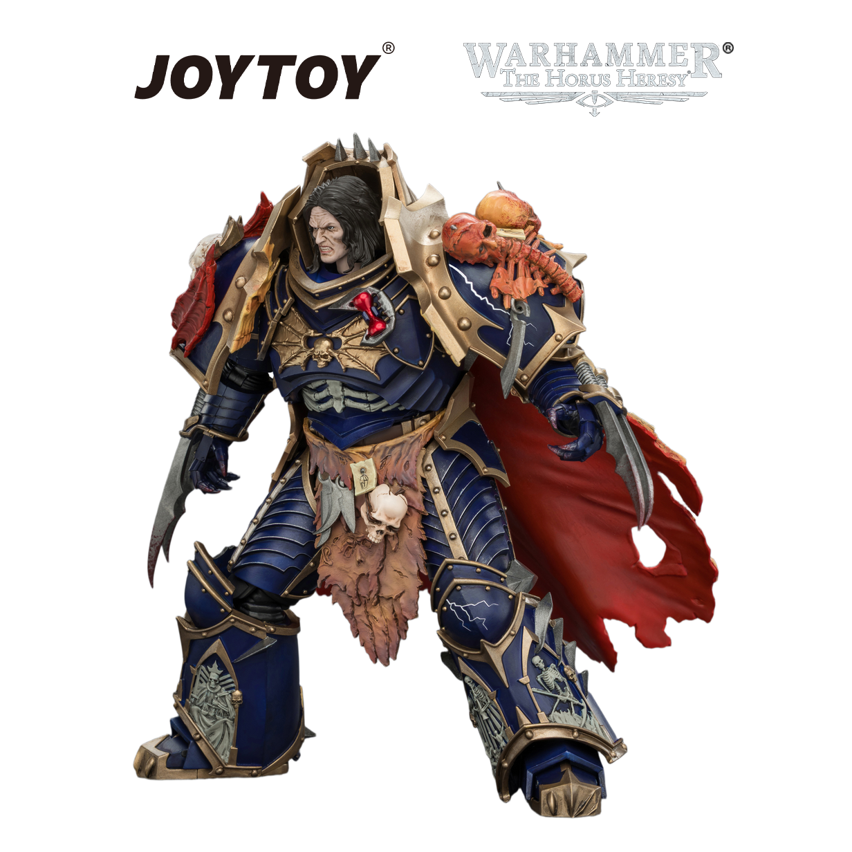 JOYTOY Warhammer The Horus Heresy - Night Lords, Konrad Curze, Primarch of the VIIIth Legion, The Night Haunter (1/18 Scale) & Exclusive T Shirt Preorder