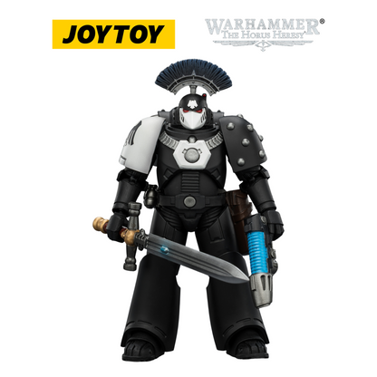 JOYTOY Warhammer The Horus Heresy - Raven Guard MkVI Sergeant with Power Sword, Bolter and Plasma Pistol (1/18 Scale)