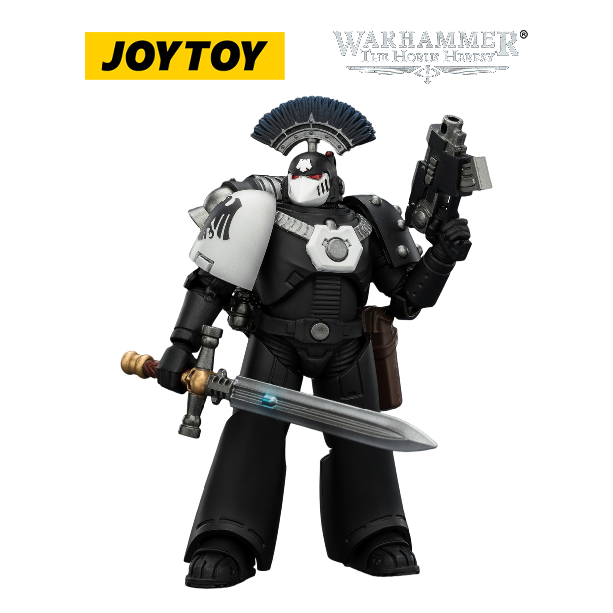 JOYTOY Warhammer The Horus Heresy - Raven Guard MkVI Sergeant with Power Sword, Bolter and Plasma Pistol (1/18 Scale)